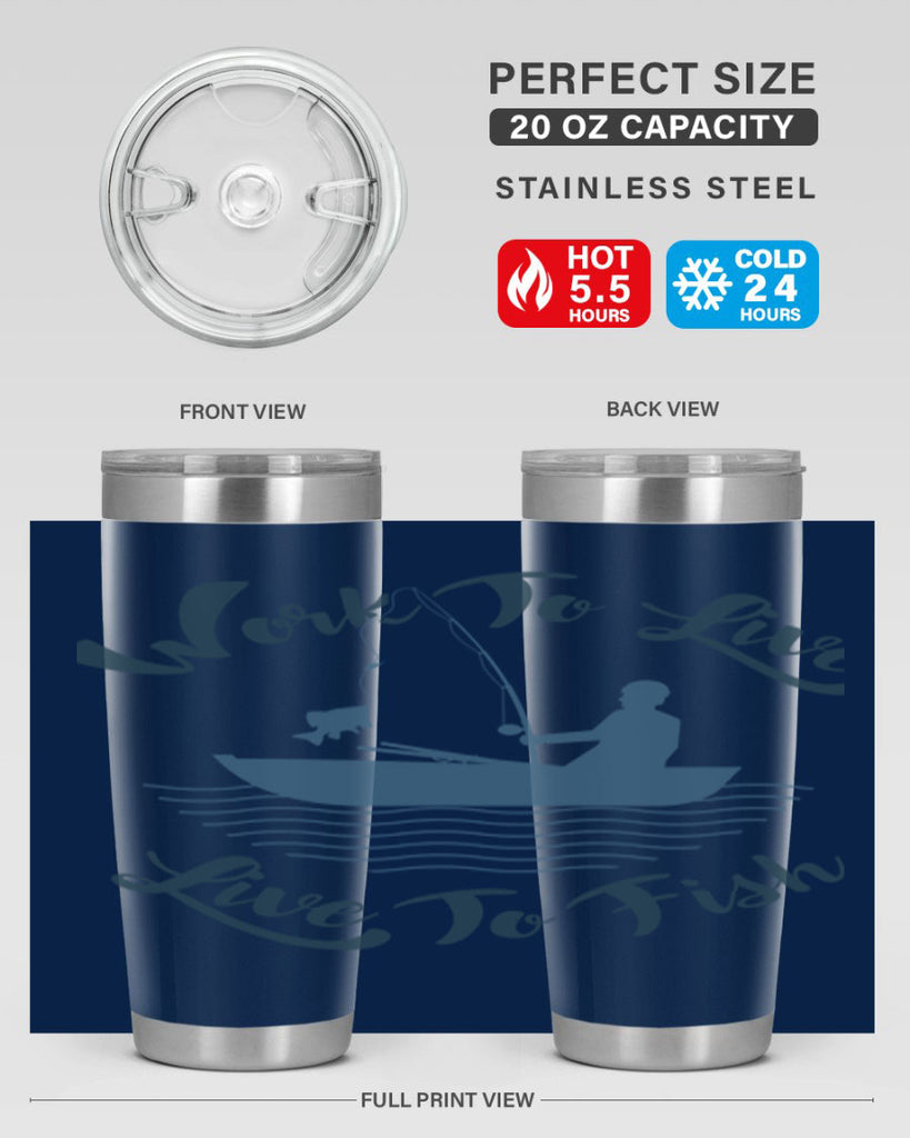 work to live 10#- fishing- Tumbler