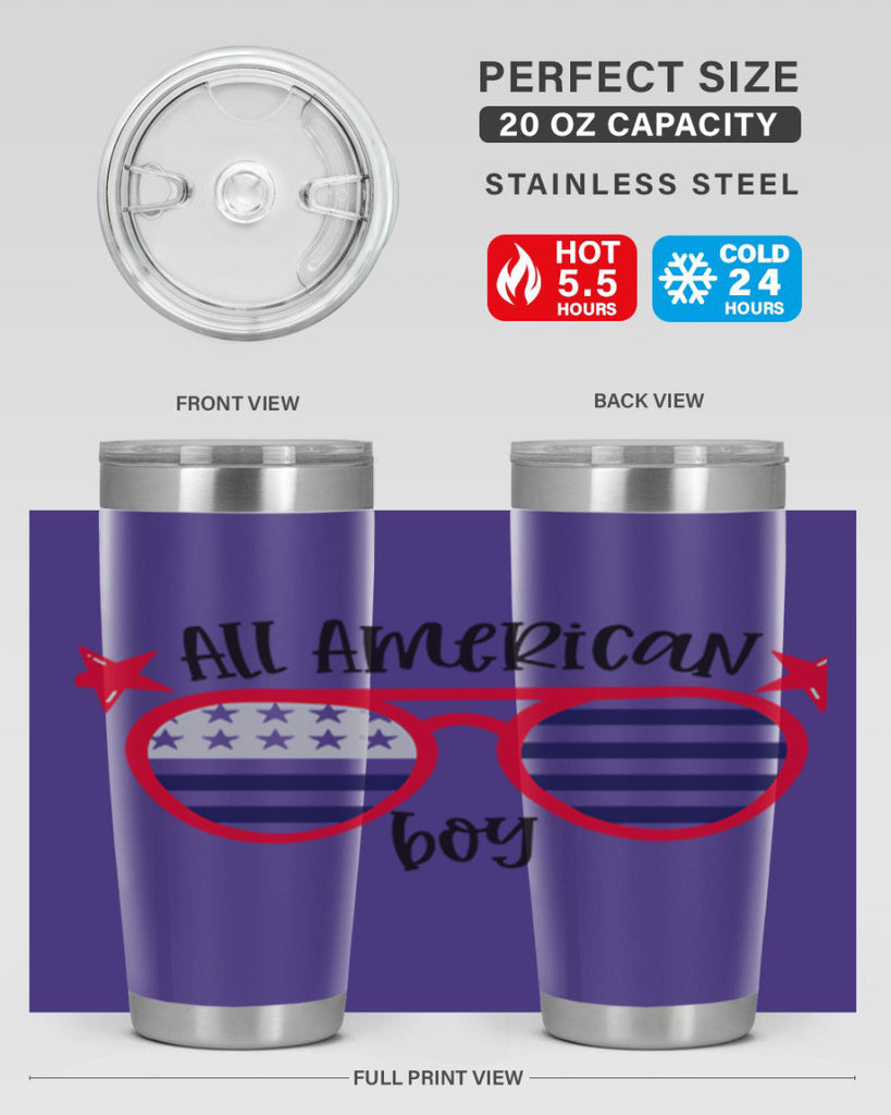 All American Boy Style 141#- Fourt Of July- Tumbler