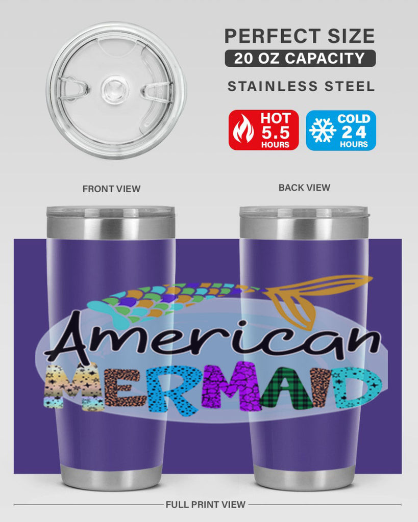 American Mermaid 14#- mermaid- Tumbler