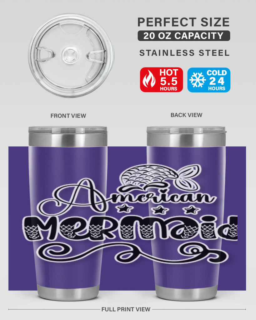American Mermaid 15#- mermaid- Tumbler