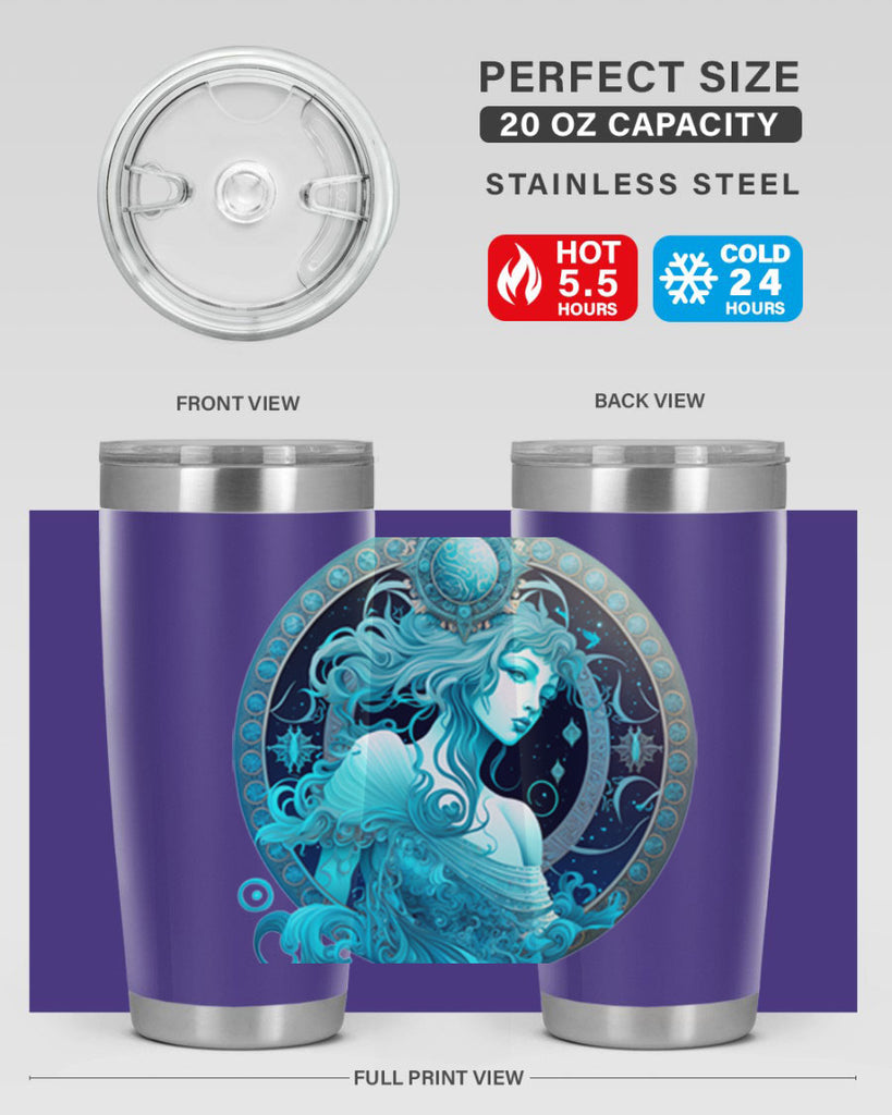 Aquarius 63#- zodiac- Tumbler