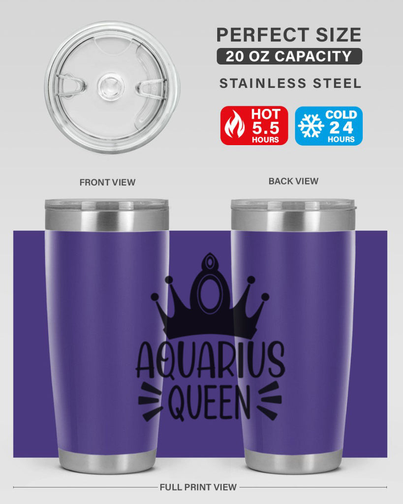 Aquarius queen 73#- zodiac- Tumbler