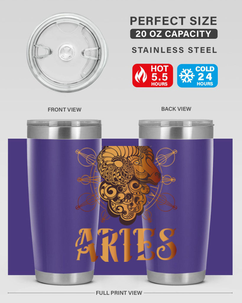 Aries 121#- zodiac- Tumbler
