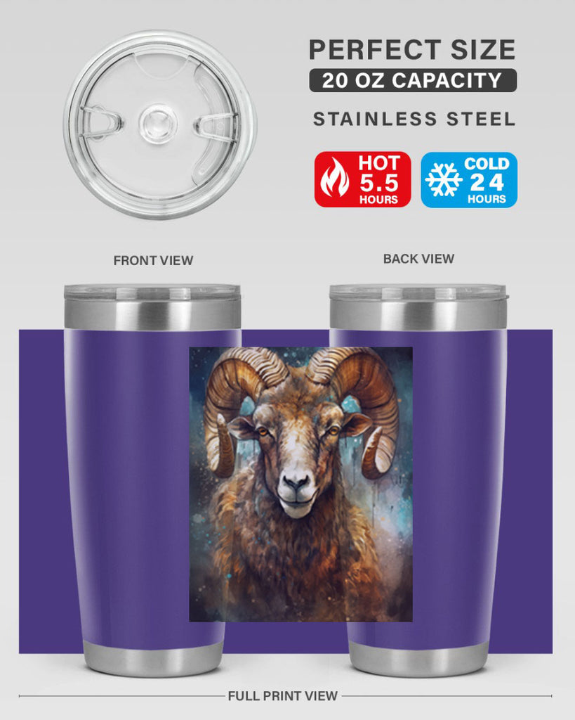 Aries 54#- zodiac- Tumbler