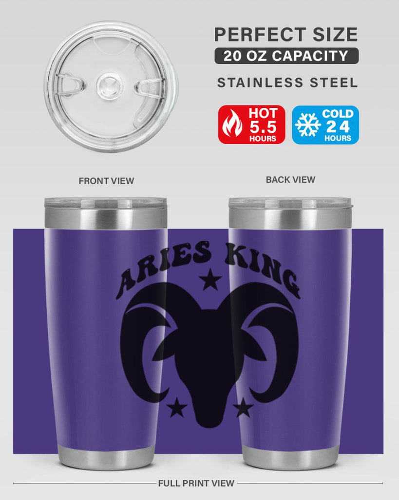 Aries king 110#- zodiac- Tumbler