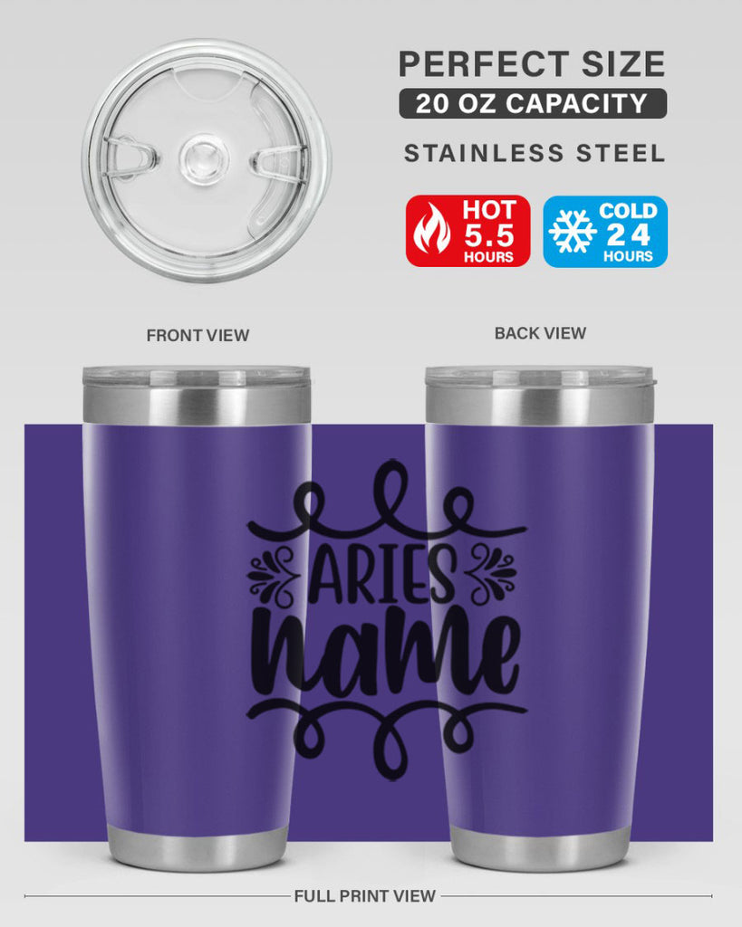 Ariesname 112#- zodiac- Tumbler