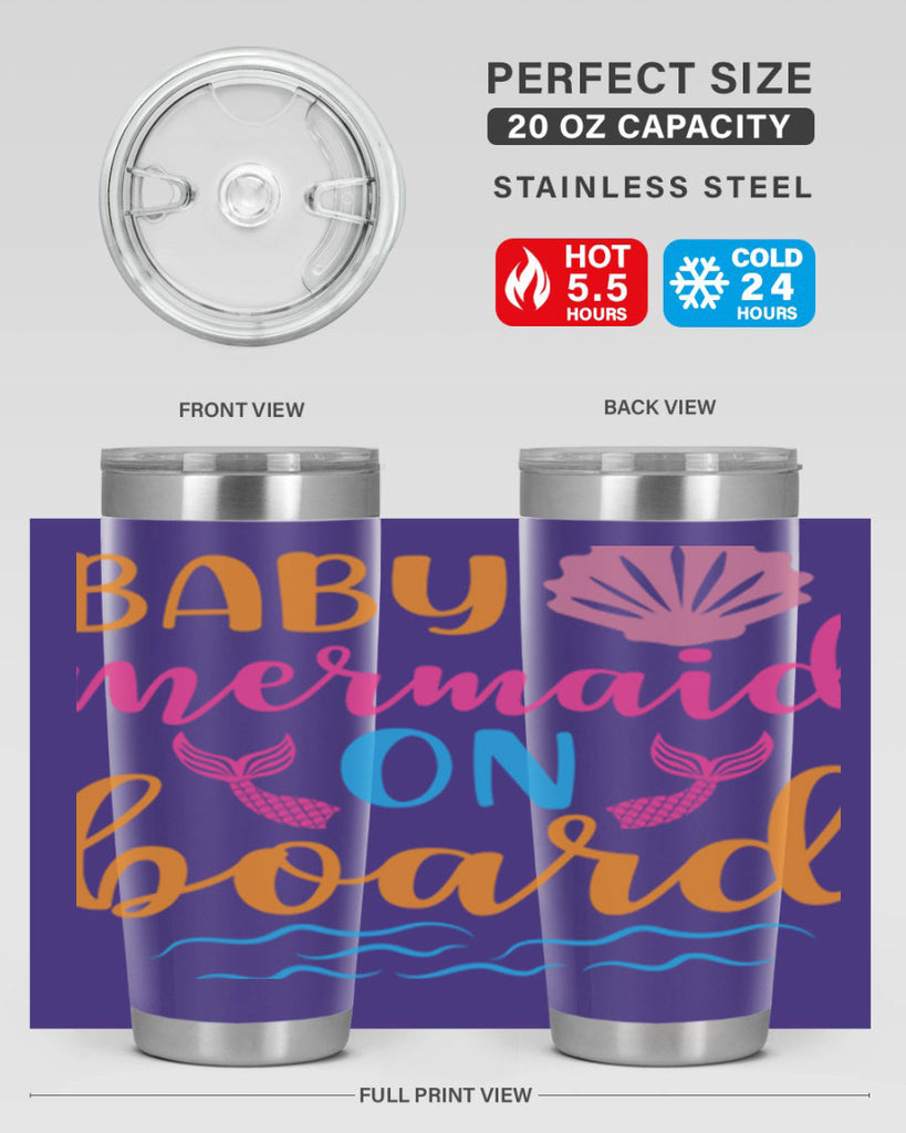 Baby Mermaid On Board 39#- mermaid- Tumbler
