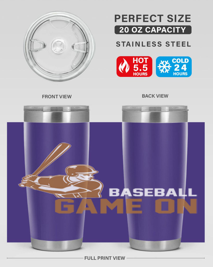 Baseball game 1446#- baseball- Tumbler
