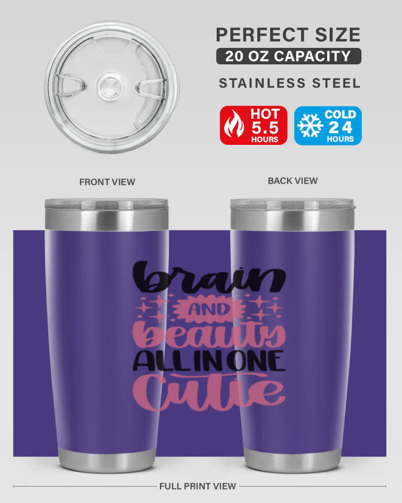 Brain And Beauty All In One Style 126#- make up- Tumbler