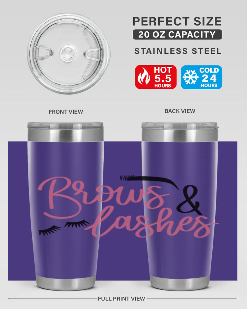 Brows Lashes Style 122#- make up- Tumbler