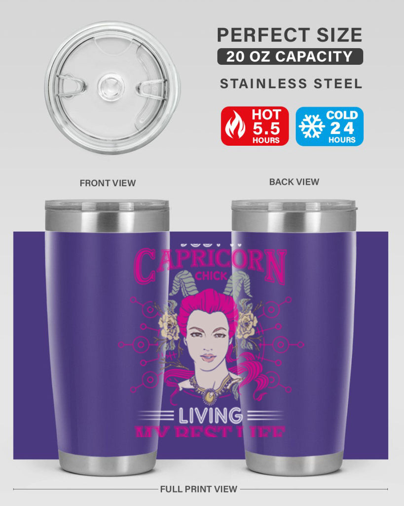 Capricorn chick 193#- zodiac- Tumbler