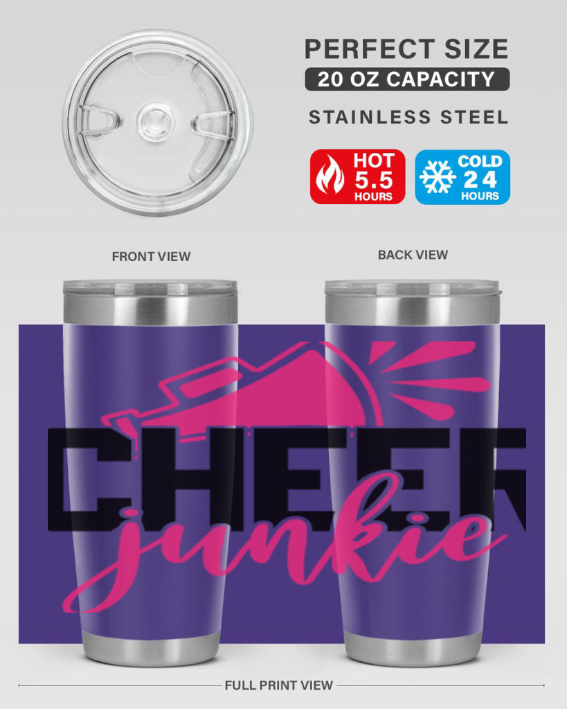 Cheer junkie 1390#- cheer- Tumbler