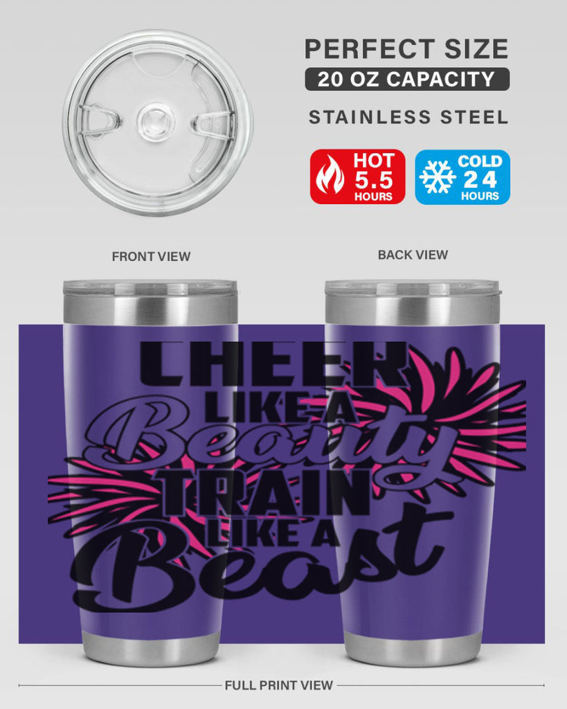 Cheer like a Beauty Train like a Beast 1388#- cheer- Tumbler