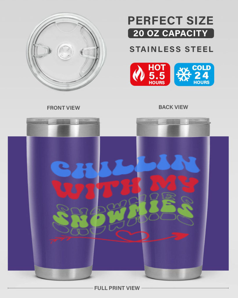 Chillin with my snowmies 42#- winter- Tumbler