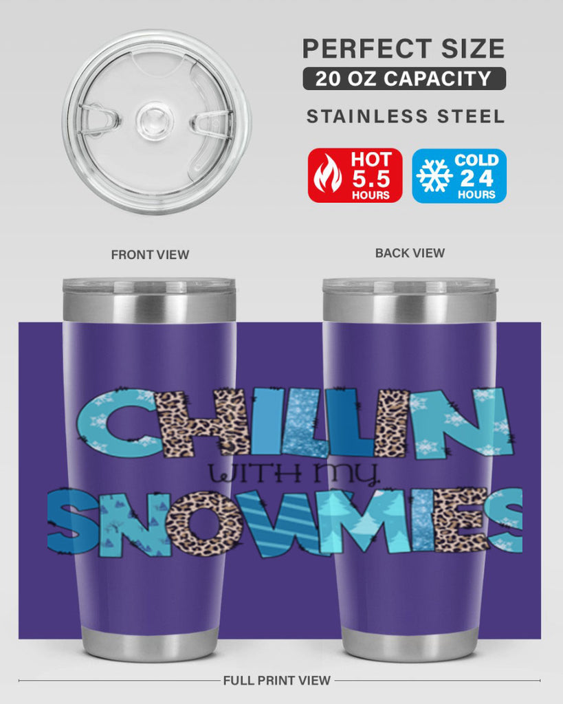 Chillin with my snowmies 43#- winter- Tumbler