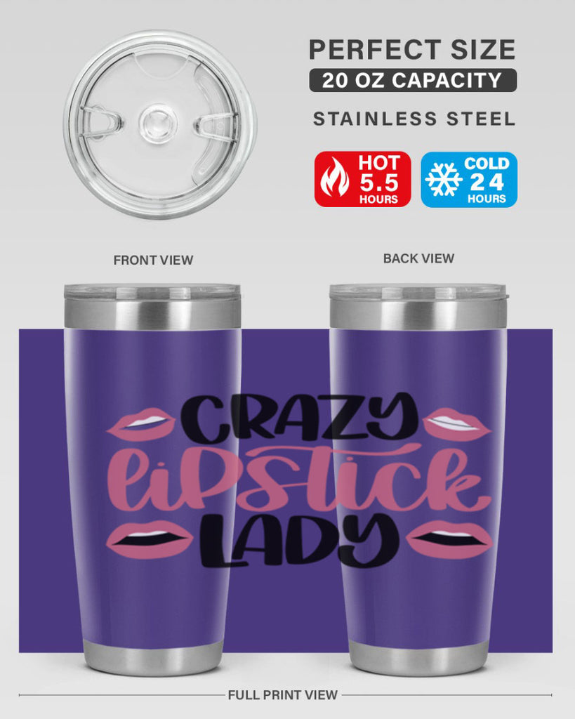Crazy Lipstick Lady Style 107#- make up- Tumbler