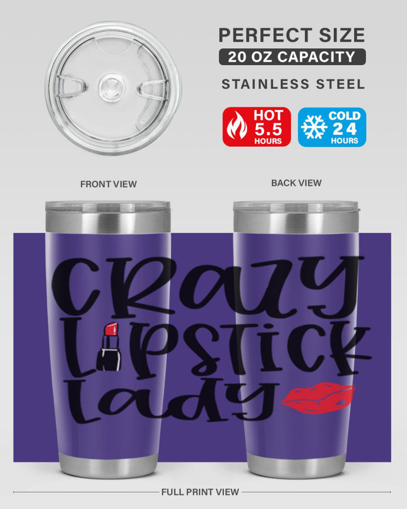Crazy Lipstick Lady Style 240#- make up- Tumbler