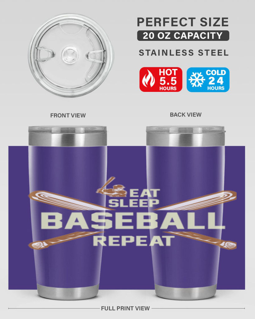 Eat 1285#- baseball- Tumbler