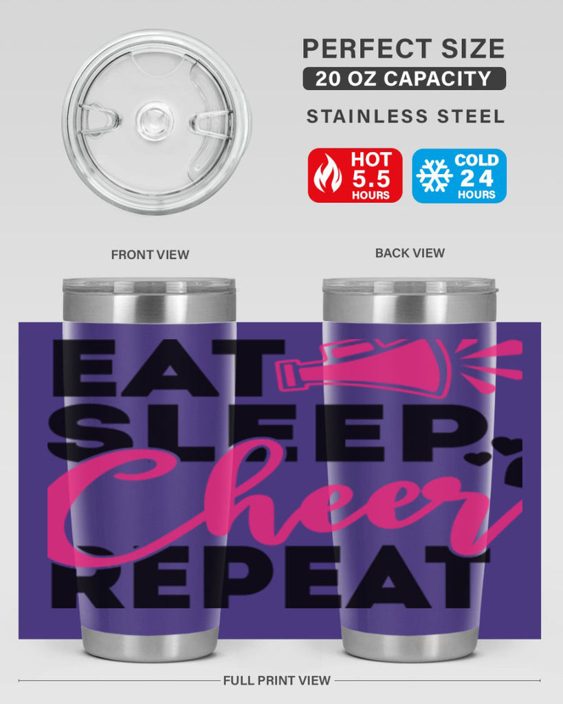 Eat Sleep Cheer Repeate 1315#- cheer- Tumbler