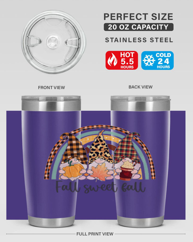 FallSweetFallGnomeRainbow 162#- fall- Tumbler