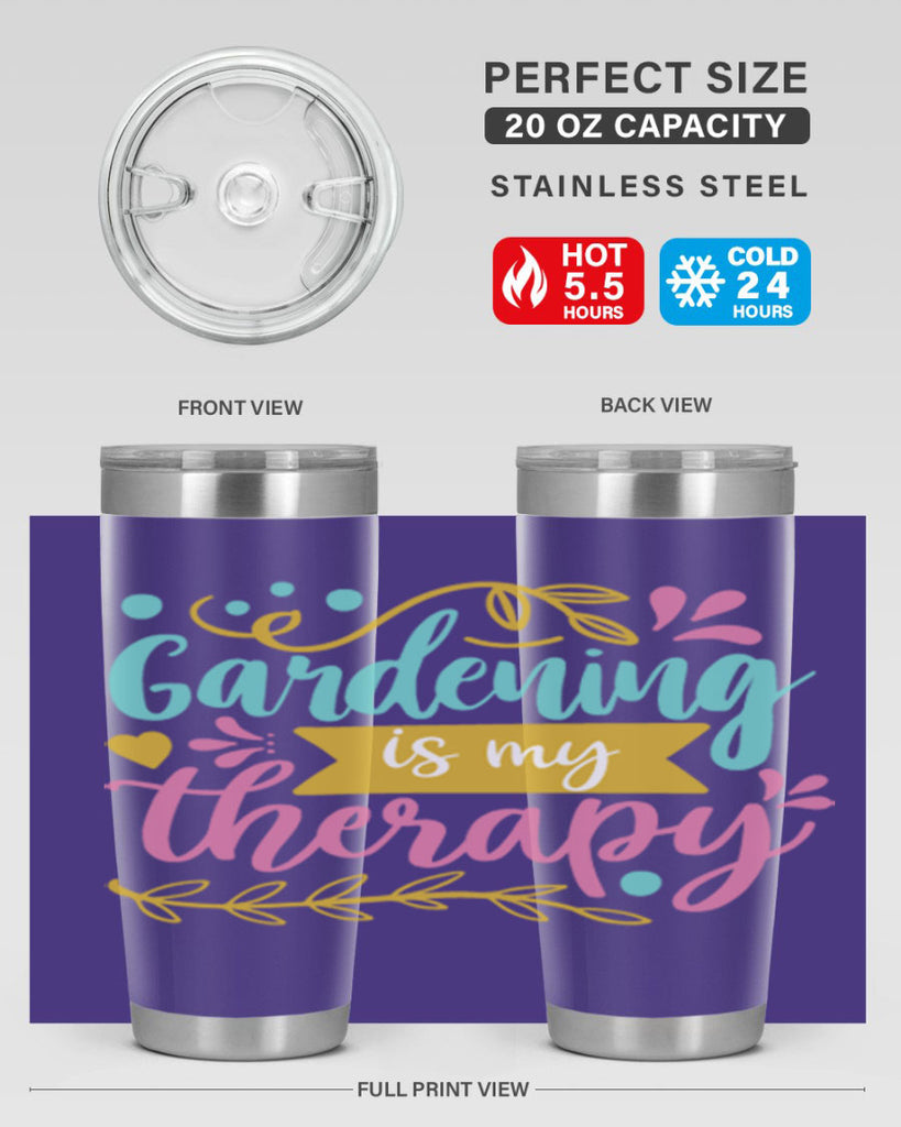 Gardening is my therapy Style 66#- summer- Tumbler