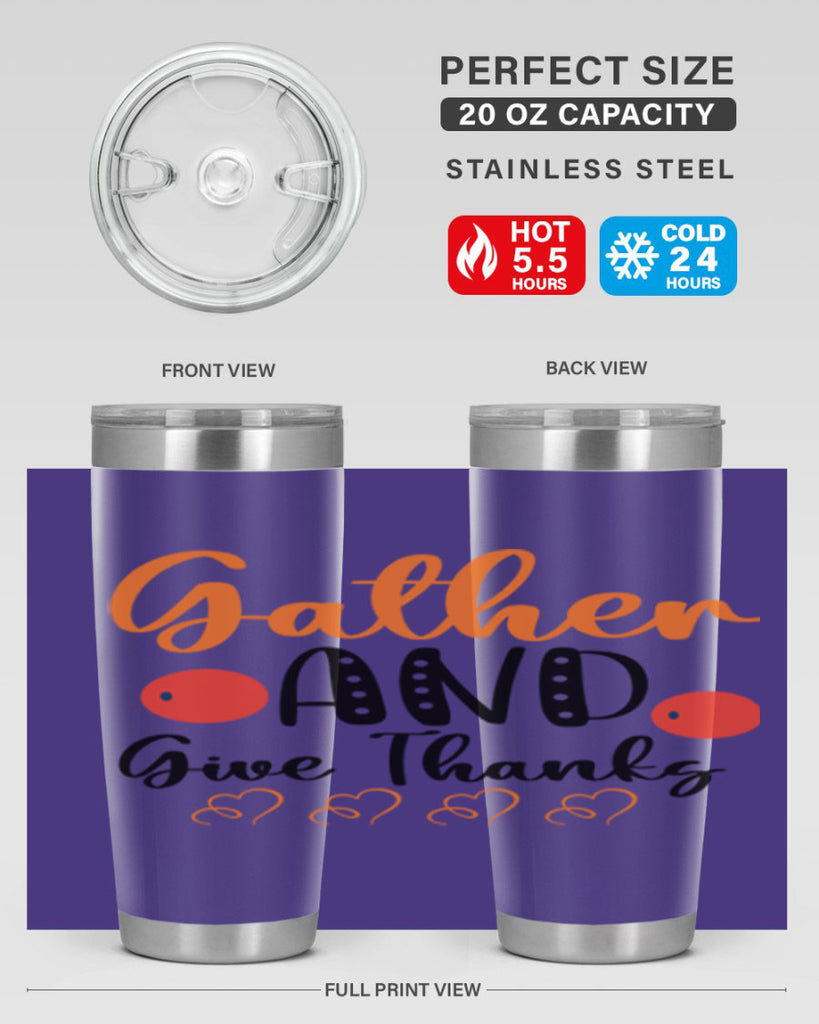Gather And Give Thanks 188#- fall- Tumbler