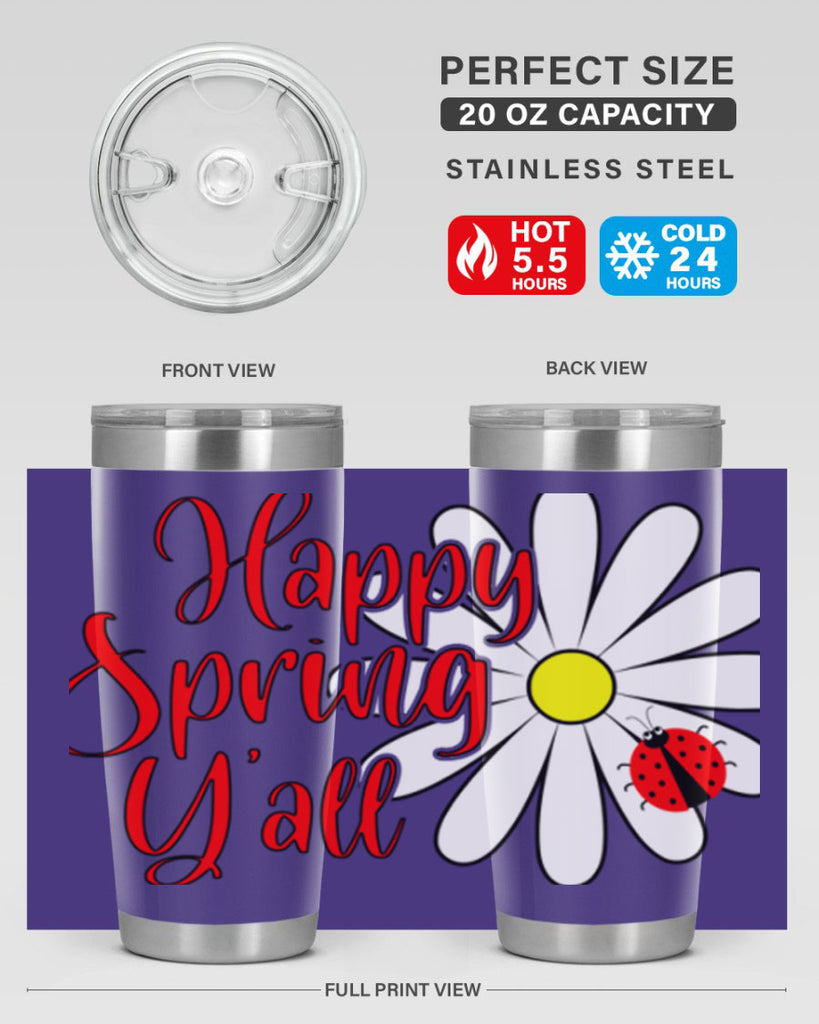 Happy Spring Y'all 161#- spring- Tumbler