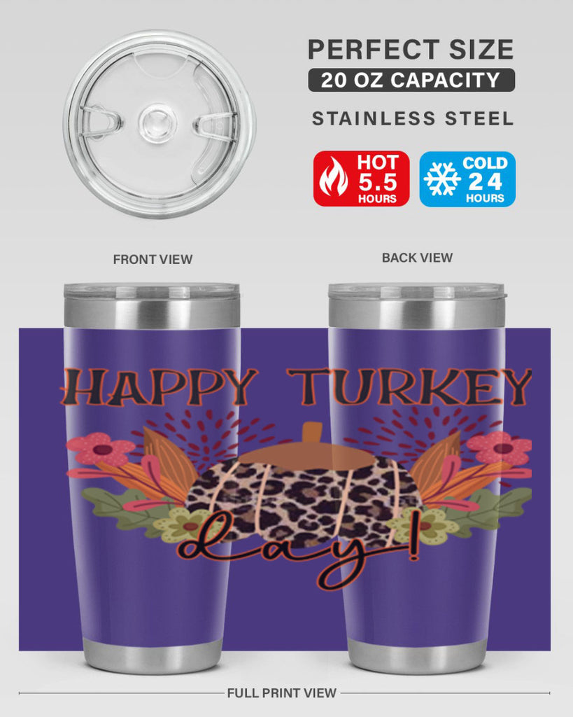 Happy turkey day 253#- fall- Tumbler