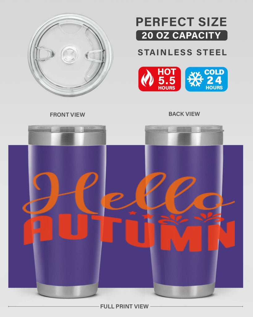 Hello Autumn Design 268#- fall- Tumbler