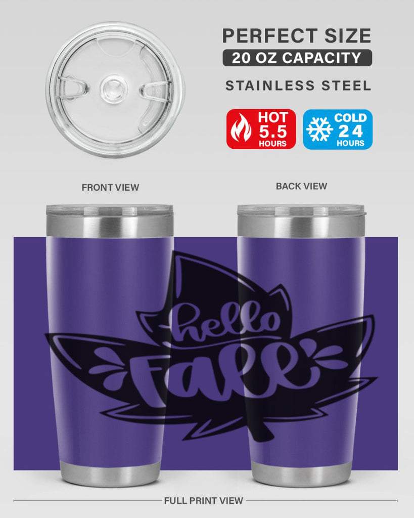 Hello Fall 494#- fall- Tumbler