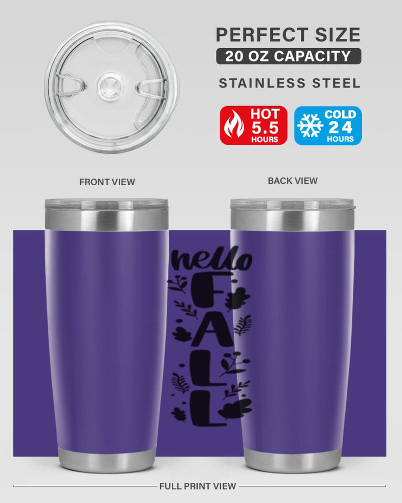 Hello Fall 495#- fall- Tumbler