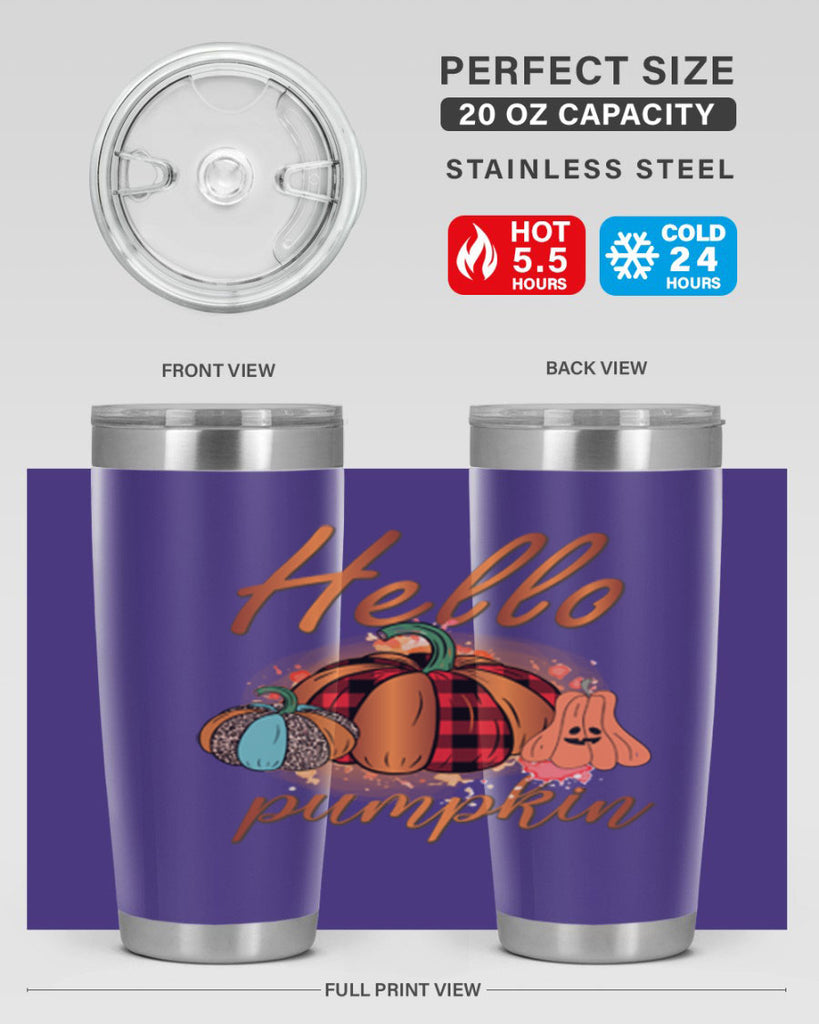 Hello Pumpkin 284#- fall- Tumbler