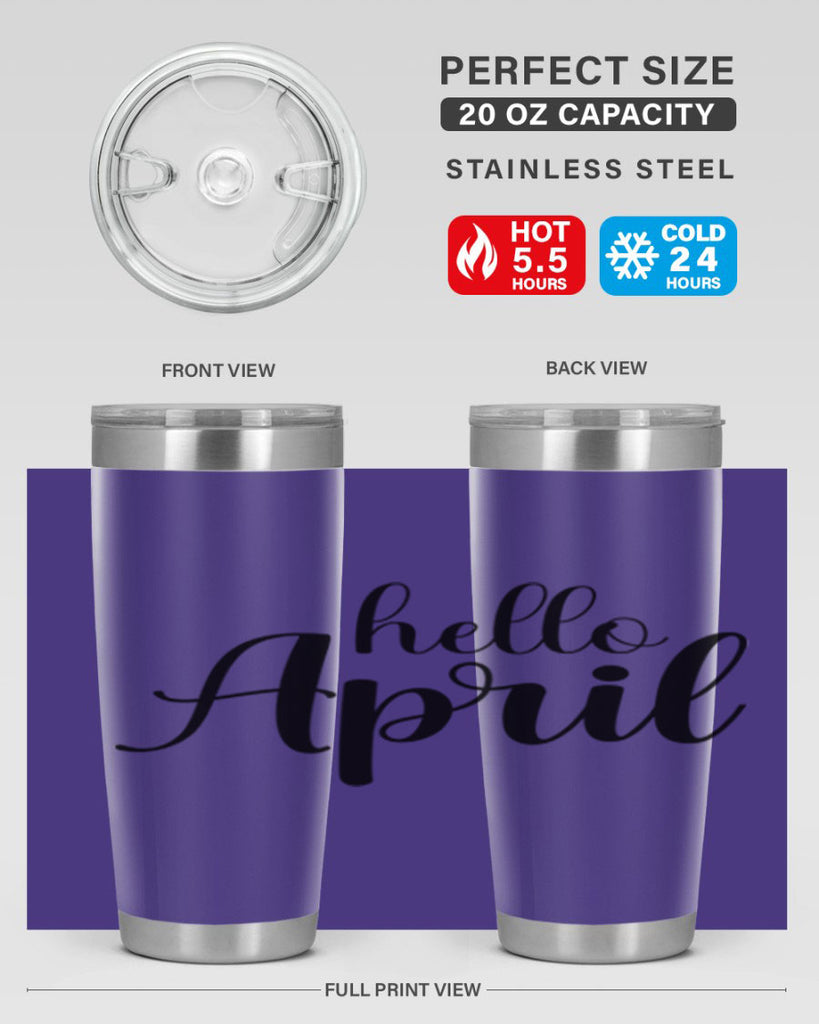 Hello april  219#- spring- Tumbler