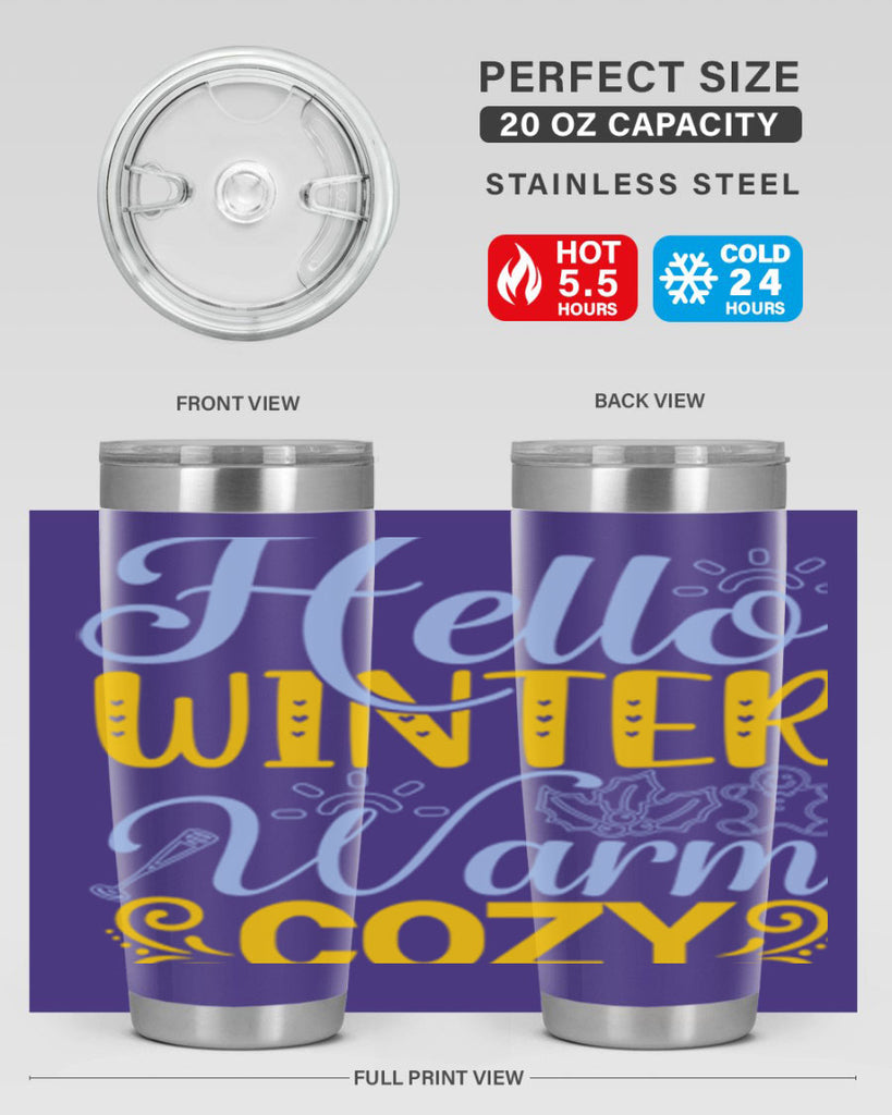 Hello winter warm cozy166#- winter- Tumbler