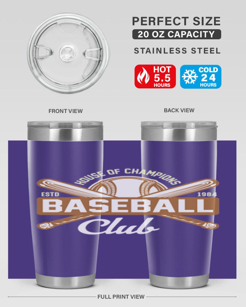 House 1178#- baseball- Tumbler
