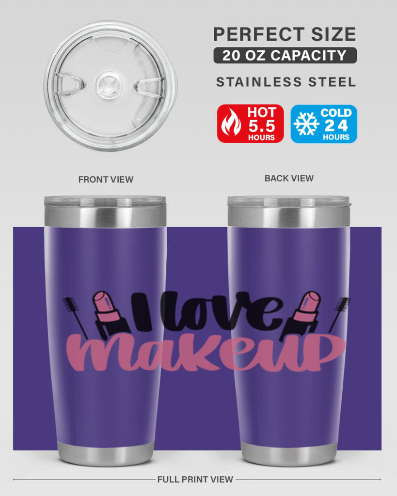 I Love Makeup Style 80#- make up- Tumbler