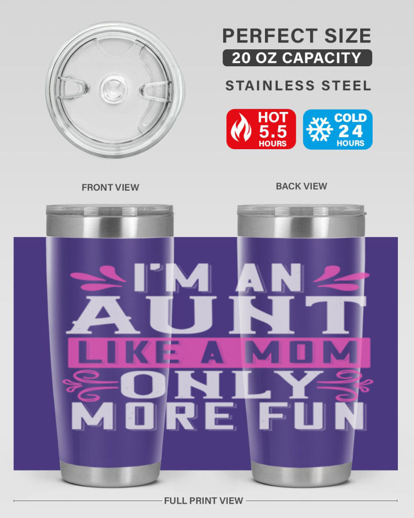 I’m an Aunt like a mom only more fun Style 42#- aunt- Tumbler