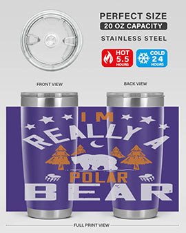I'm really a polar bear 17#- Bears- Tumbler