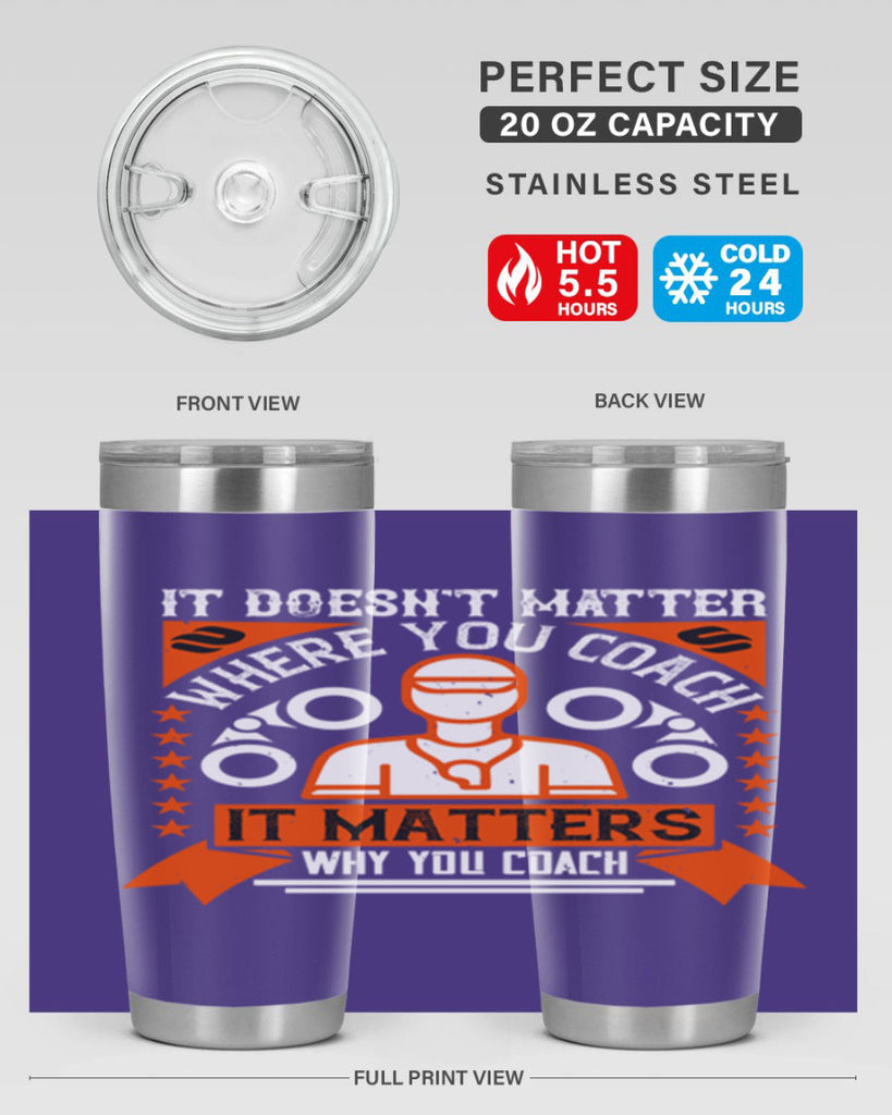 It doesnt matter where you coach it matters why you coach Style 27#- coaching- tumbler