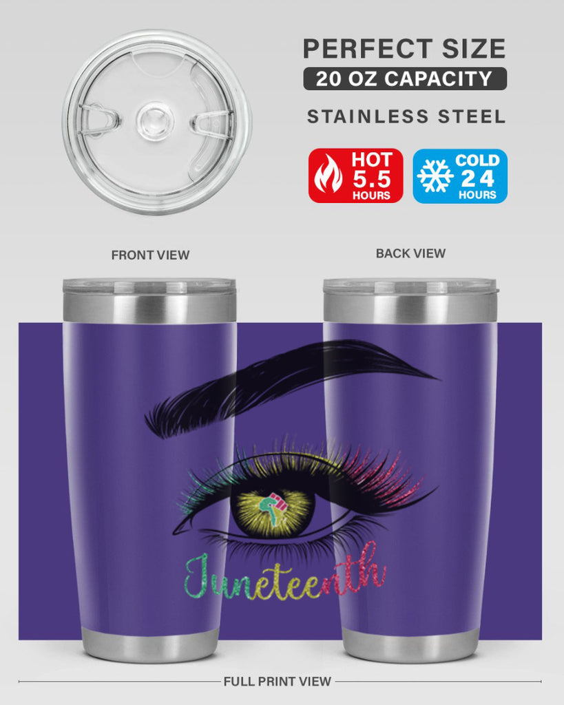 Juneteenth 1865 GirlS Eye 3#- Juneteenth- tumbler