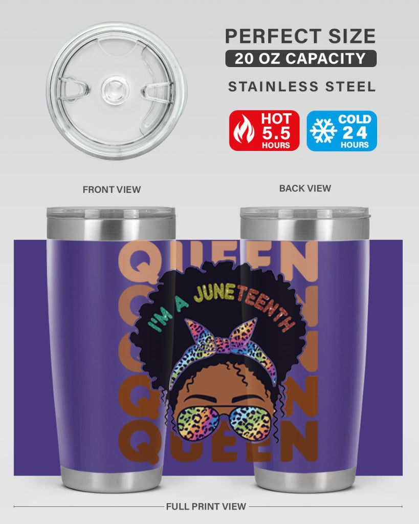 Juneteenth Queen Swag Black Melanin Png 26#- Juneteenth- tumbler