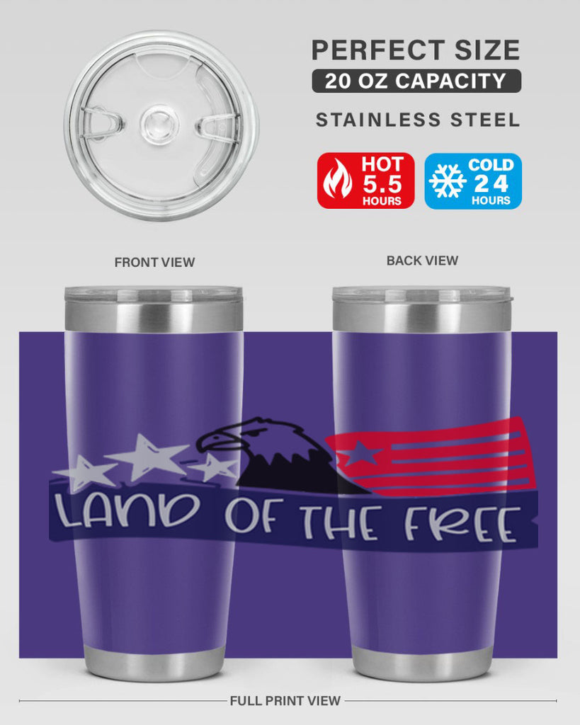 Land Of The Free Style 157#- Fourt Of July- Tumbler