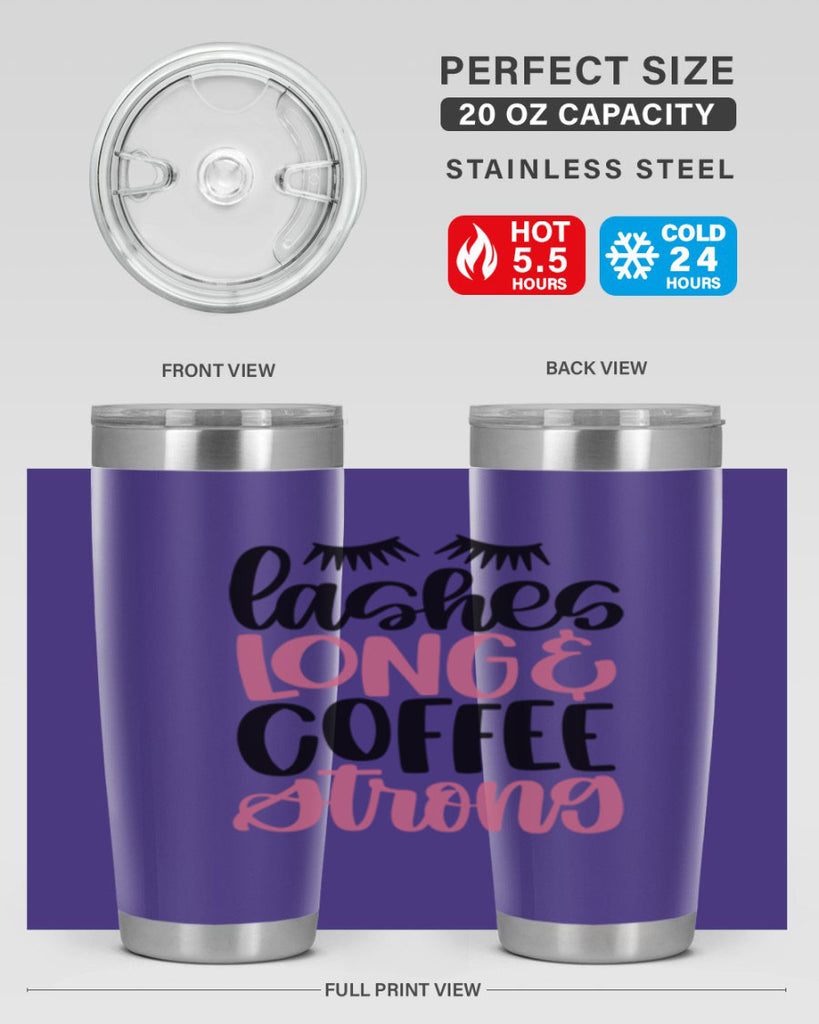 Lashes Long Coffee Strong Style 67#- make up- Tumbler