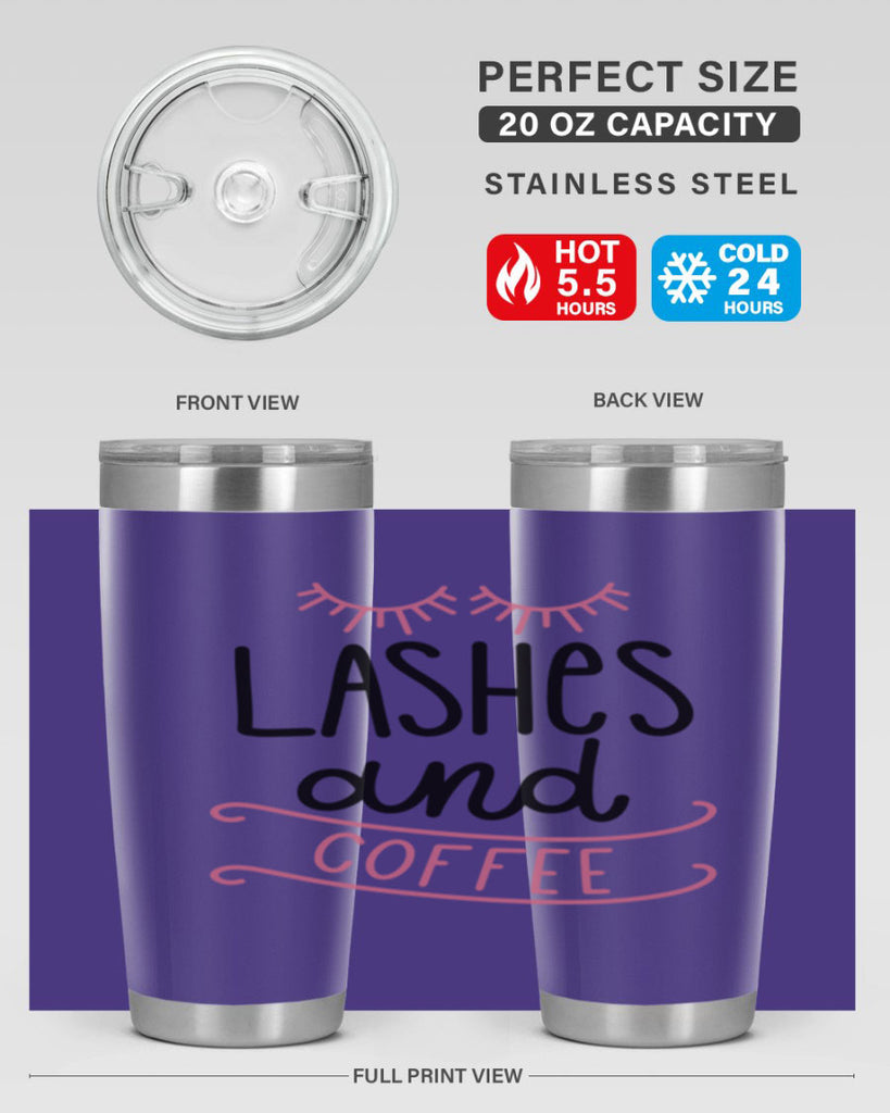 Lashes and Coffee Style 68#- make up- Tumbler