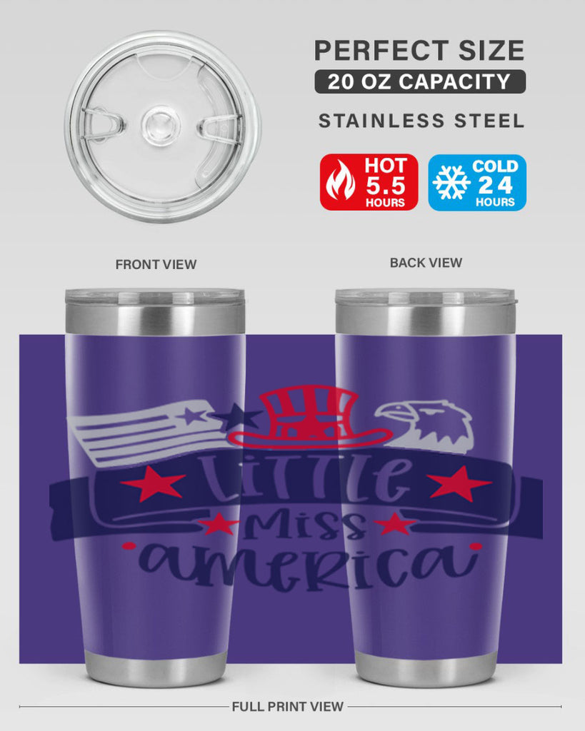 Little Miss America Style 162#- Fourt Of July- Tumbler