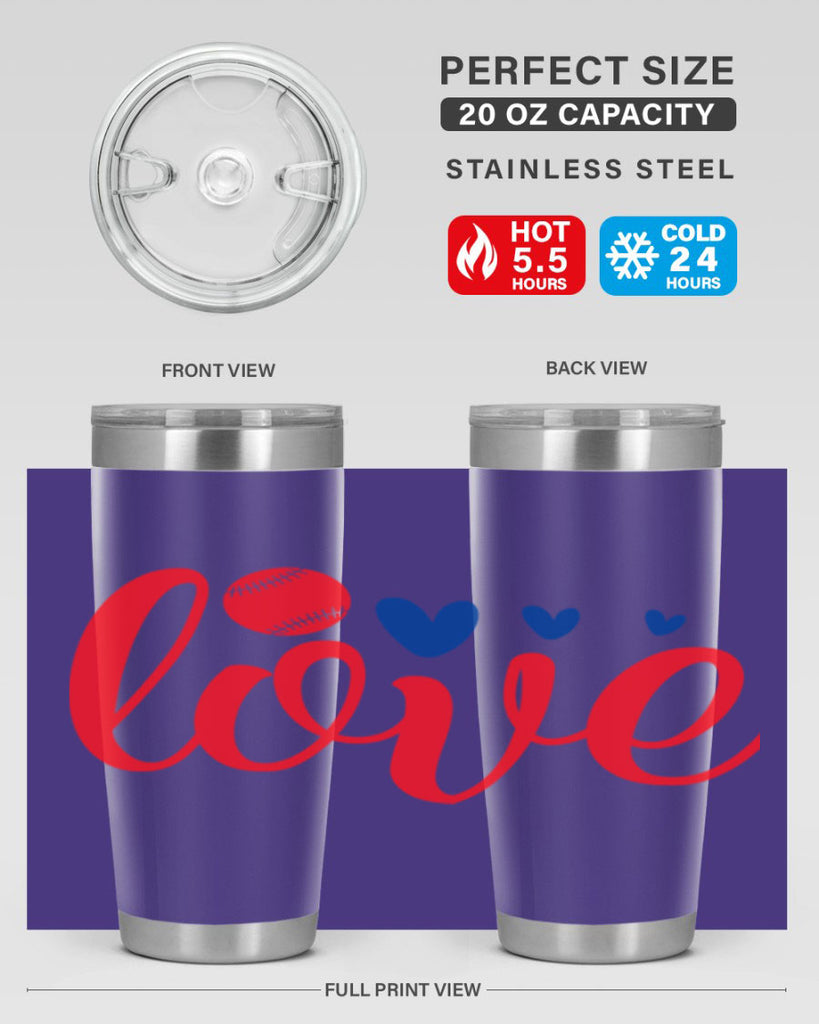 Love 2052#- baseball- Tumbler