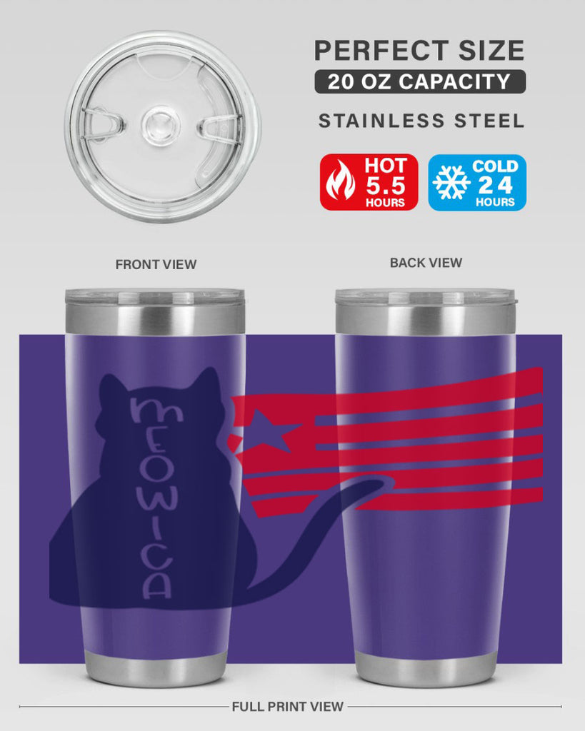 Meowica Style 166#- Fourt Of July- Tumbler