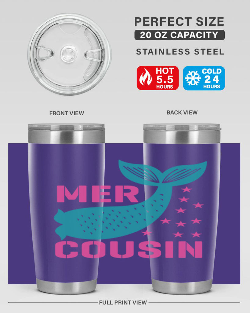Mer Cousin 324#- mermaid- Tumbler