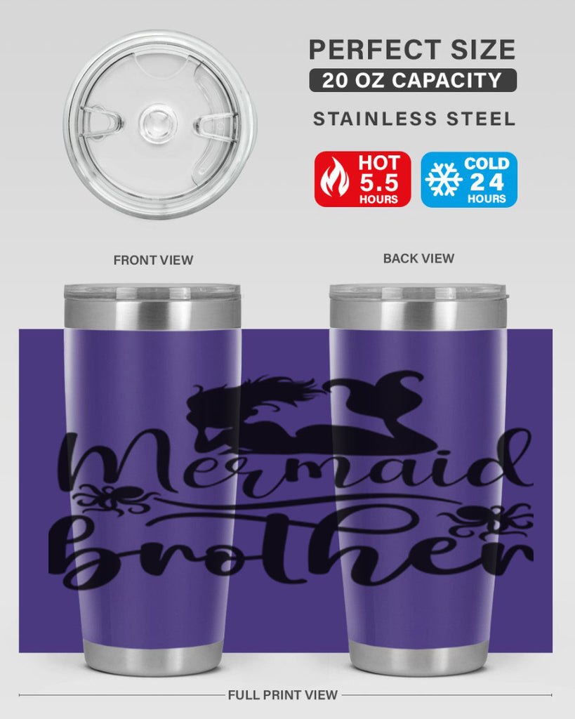 Mermaid Brother 355#- mermaid- Tumbler