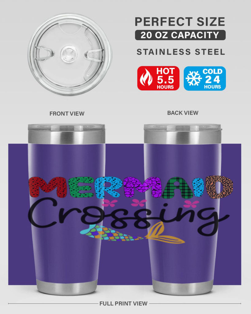 Mermaid Crossing 399#- mermaid- Tumbler